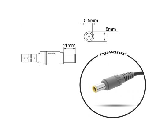 notebook charger mitsu 20v 2a (5.5x2.5) - msi, medion, lenovo, itd