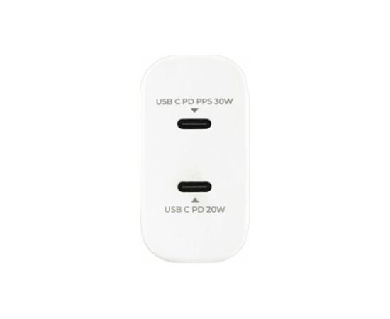 Prio зарядное устройство 30W PD PPS USB-C + 20W PD USB-C