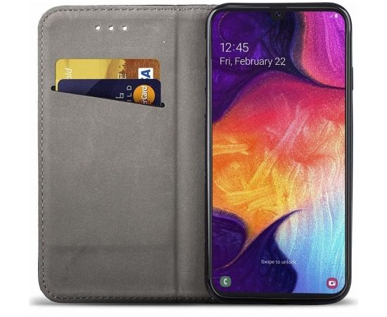 Fusion Magnet Case grāmatveida maks telefonam Samsung M325 Galaxy M32 4G | M225 Galaxy M22 4G melns