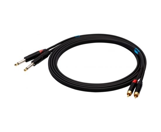 SSQ RCAJM1 SS-1427 Cable 2x RCA - 2x Jack Mono 6,3 mm 1 m Black