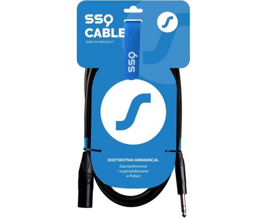 SSQ JSXM1 SS-1460 Cable Jack Stereo - XLR 3-pin Male 1 m Black