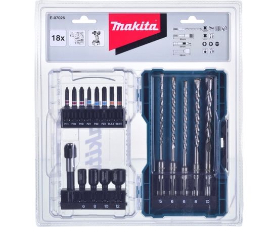 Zestaw akcesoriów 18szt E-07026 MAKITA