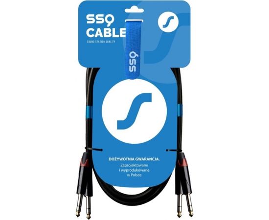 SSQ JSJS1 SS-1456 Cable 2x Jack Stereo - 2x Jack Stereo 1 m Black