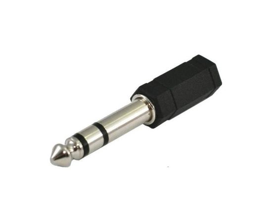 SSQ HA1 SS-1820 Adapter Jack Stereo 3,5 mm female - Jack Stereo 6,3 mm male Black