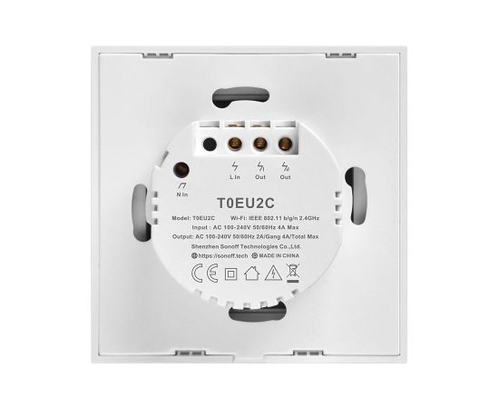 Smart Switch WiFi Sonoff T0 EU TX (2-channel)