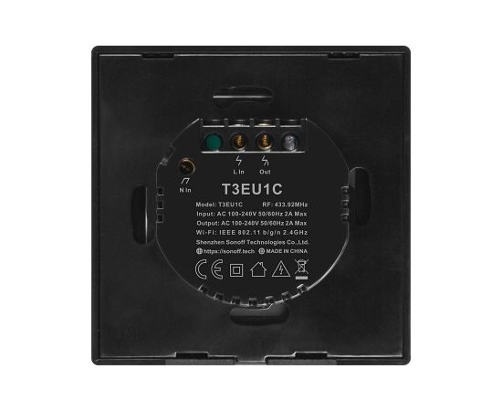 Smart Switch WiFi + RF 433 Sonoff T3 EU TX (1-channel)