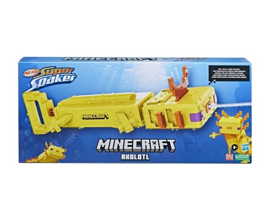 NERF SUPER SOAKER Minecraft Ūdens rotaļu ierocis Axolotl