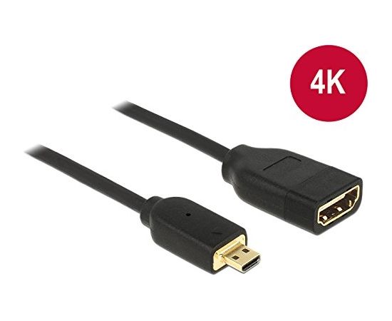 DeLOCK micro HDMI - HDMI St-Bu 20cm 4K