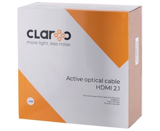 CLAROC HDMI CABLE FIBER OPTIC AOC, 2.1, 8K, 30M