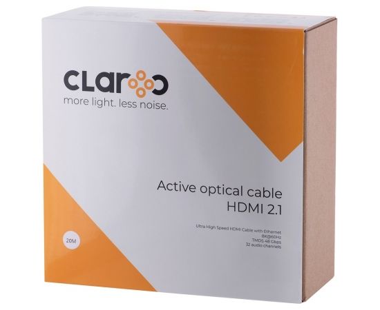 CLAROC HDMI CABLE FIBER OPTIC AOC, 2.1, 8K, 20M