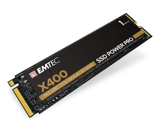 Emtec SSD 1TB 5200/2000 X400 PCIe4 M.2 - ECSSD1TX400 SSD Cietie Diski (Solid state drive)