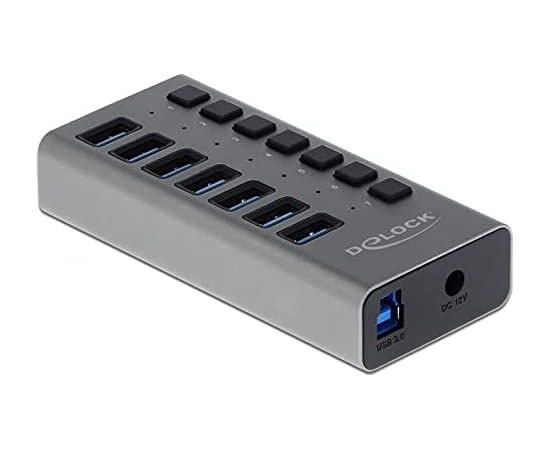 Delock External SS USB Hub 7Ports + Switch - 63669