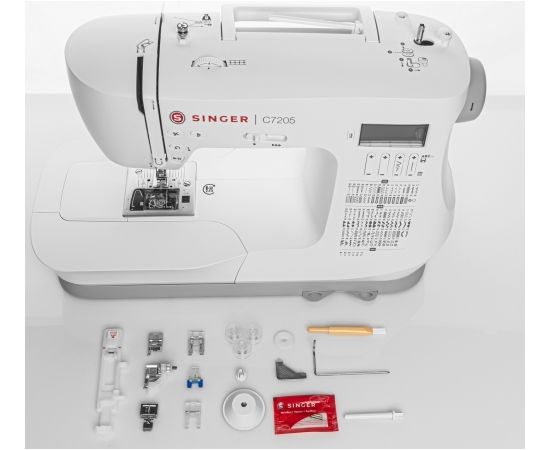 Singer Sewing Machine C7205 Number of stitches 200, Number of buttonholes 8, White