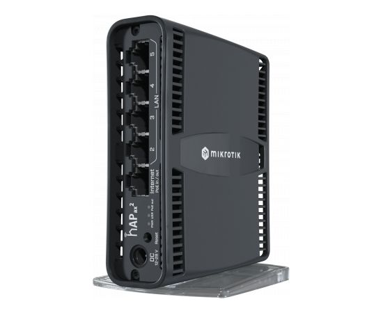 MikroTik C52iG-5HaxD2HaxD-TC - hAP ax² MikroTik hAP ax² C52iG-5HaxD2HaxD-TC 802.11ax, 1200 Mbit/s (5 GHz)/ 574 Mbit/s (2.4 GHz) Mbit/s, Ethernet LAN (RJ-45) ports 5