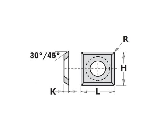 Ēveles asmeņi CMT 790.120.20; 12x12x1,5 mm; HWM; 1 gab.