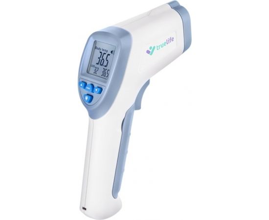 TrueLife CAREQ7BLU digital body thermometer Remote sensing thermometer Blue, White Universal Buttons