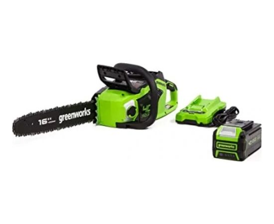 Ķēdes zāģis Greenworks GD24X2CS36K4x; 2x24 V; 2x4,0 Ah; 36 cm lenta