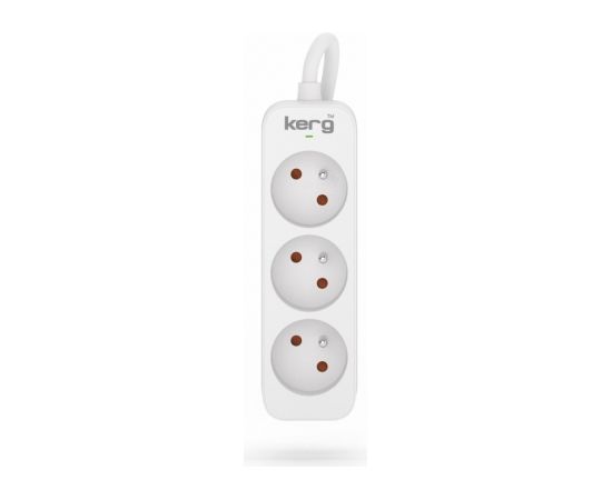 HSK DATA Kerg M02383 3 Earthed sockets - 1.5m power strip with 3x1mm2 cable 10A