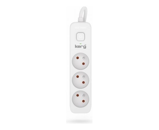 HSK DATA Kerg M02375 3 Earthed sockets - 1.5m power strip with 3x1mm2 cable 10A