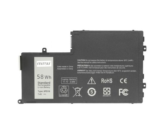 Battery Mitsu for Dell Inspiron 15 (5542), 14 (5445) 7600 mAh (58 Wh) 7.4 - 7.6 Volt