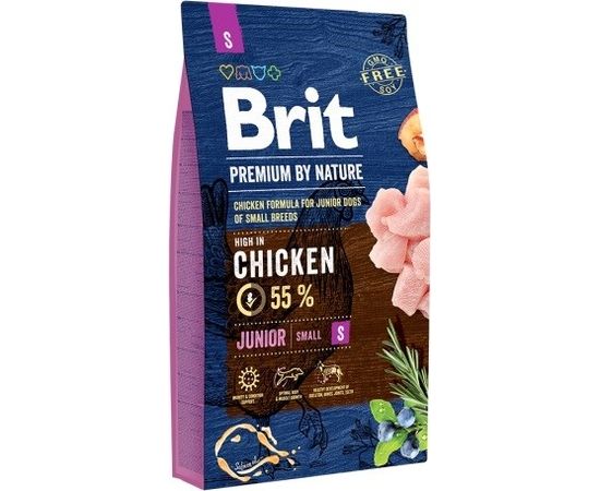 BRIT Premium by Nature Chicken Small Junior  - dry dog food - 3 kg