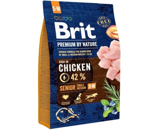 BRIT Premium by Nature Senior Small, Medium - dry dog food - 3 kg