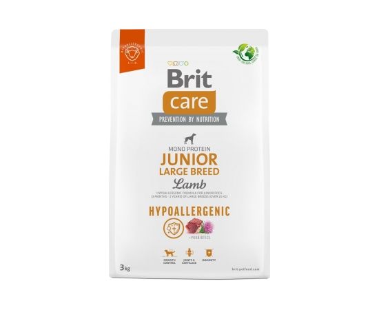 BRIT Care Hypoallergenic Junior Large Breed Lamb - dry dog food - 3 kg