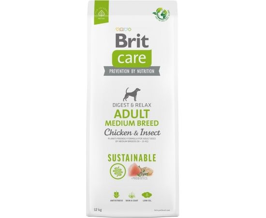 BRIT Care Dog Sustainable Adult Medium Breed Chicken & Insect - dry dog food - 12 kg