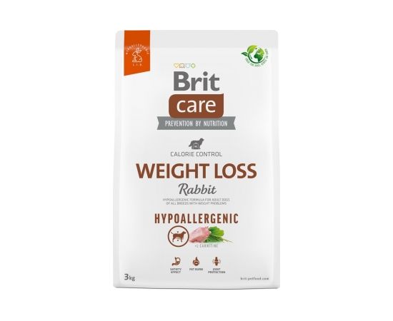 BRIT Care Hypoallergenic Adult Weight Loss Rabbit - dry dog food - 3 kg