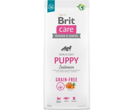 Dry food for puppies and young dogs of all breeds (4 weeks - 12 months).Brit Care Dog Grain-Free Puppy Salmon 12kg