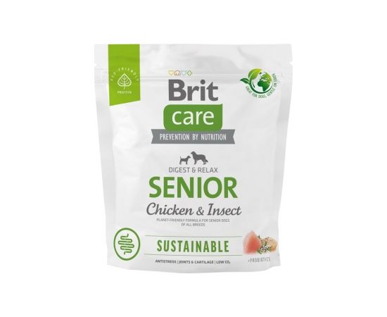 BRIT Care Dog Sustainable Senior Chicken & Insect - dry dog food - 1 kg