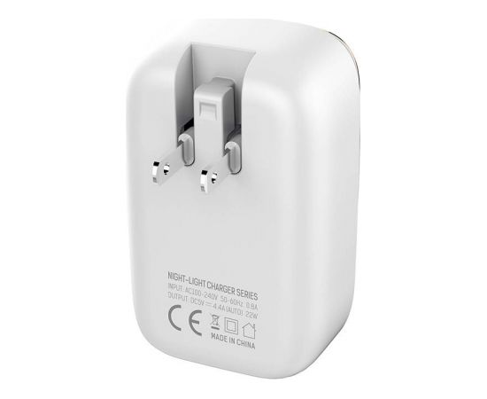 Wall charger LDNIO A4405 4USB, LED lamp + USB-C Cable