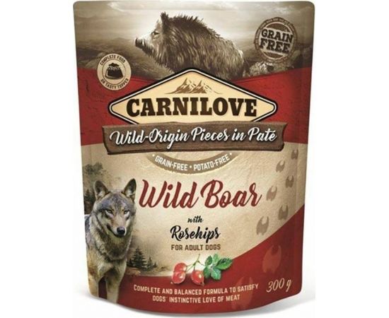 Carnilove Carnilove konservai šunims Pate Wild Boar with Rosehips 300g