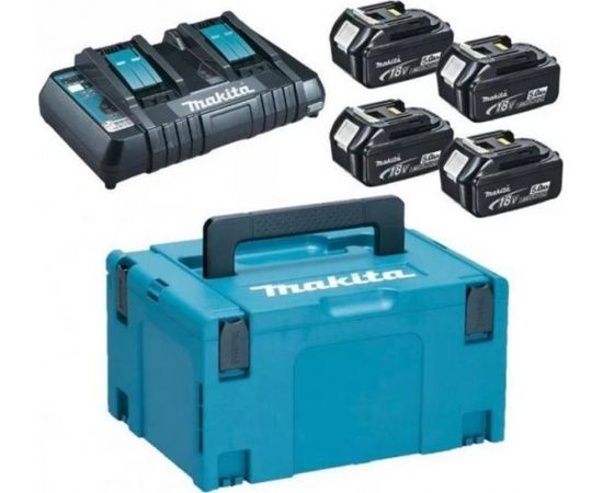 Makita POWER KIT 18V MAKPAC (4 gab BL1850+DC18RD)