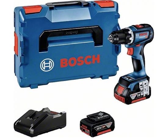 Urbjmašīna-skrūvgriezis Bosch GSR 18V-90 C; 18 V; 2x4,0 Ah akum.