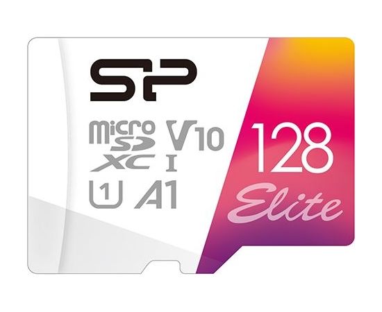 Silicon Power Elite MicroSDXC 128 GB Class 10 UHS-I/U1 A1 V10 (SP128GBSTXBV1V20SP)