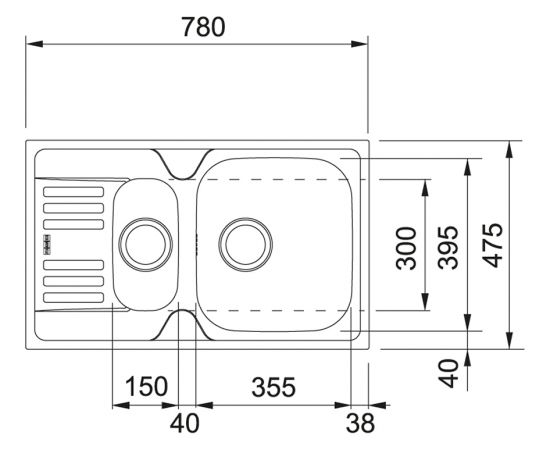 Franke Euroform EFN 651-78 Nerūsējoša tērauda