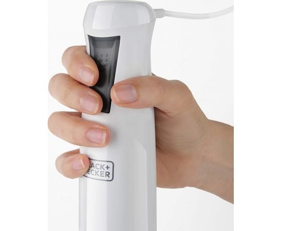 Hand blender Black+Decker BXHB500E, 500 W, white