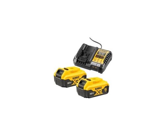 DeWALT Komplekts lādētājs + 2x5Ah (DCB1104+DCB184)