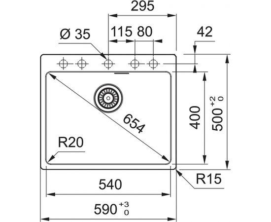 Franke Maris MRG 610-54 TL Fragranīta Onikss