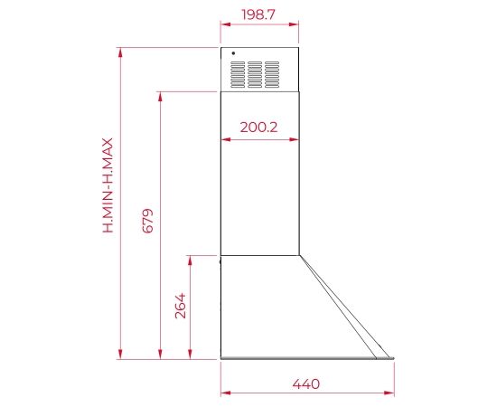 Wall mounted hood Teka DOS 60.2 AT