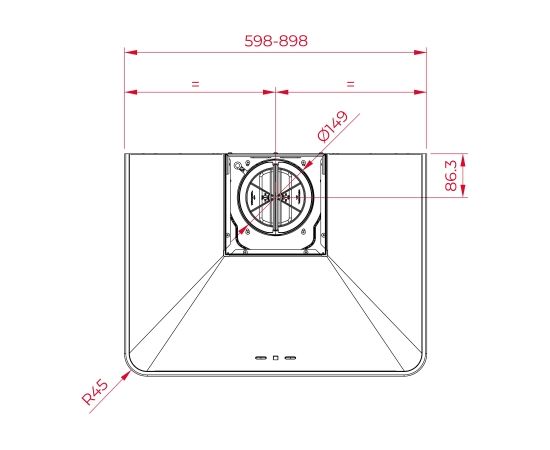 Wall mounted hood Teka DOS 60.2 AT