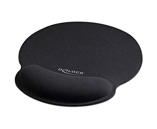 DeLOCK Ergonomic mouse pad with gel wrist rest (black)