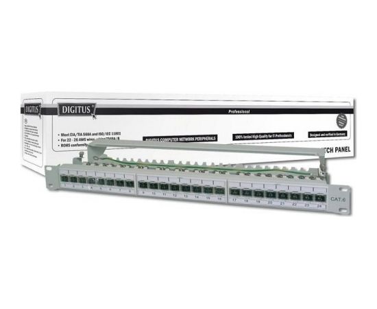 Digitus Patchpanel 19 Cat 6a EA 24 black