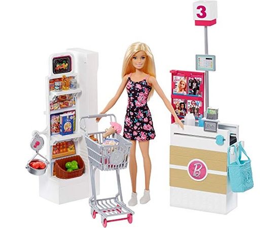 Mattel Barbie supermarket and doll Lelles