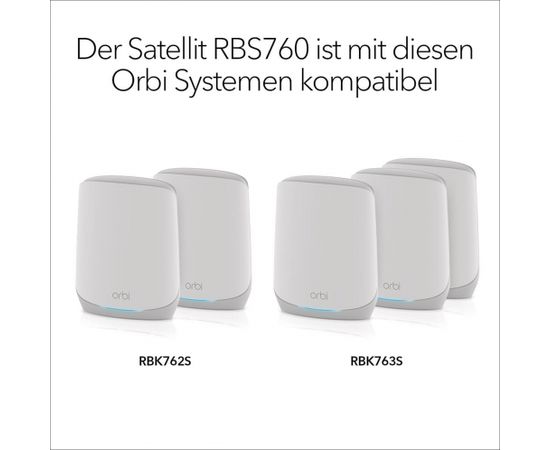 NETGEAR Orbi WiFi 6 Tri-Band Mesh Satellite Mesh Access Point (White)