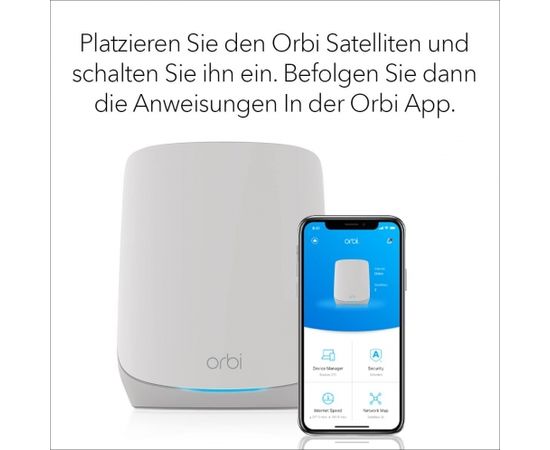 NETGEAR Orbi WiFi 6 Tri-Band Mesh Satellite Mesh Access Point (White)