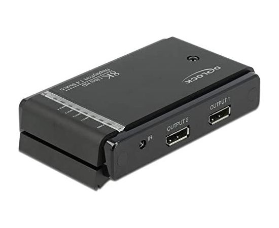 DeLOCK DisplayPort 1.4 Switch 2 x 2 DisplayPort in to 1 x 2 DisplayPort out 8K, DisplayPort Switch (black)