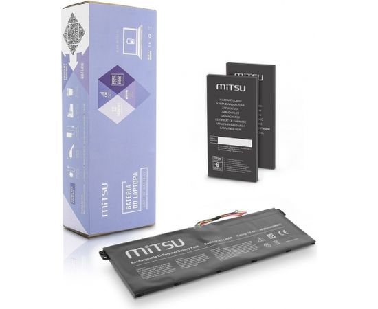 MITSU BATTERY BC/AC-E3 (ACER 2200 MAH 33 WH) Portatīvo datoru baterijas