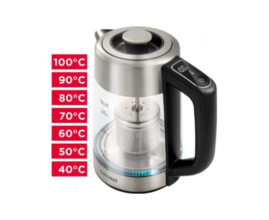 Concept RK4190 electric kettle 1.7 L 2200 W, Transparent